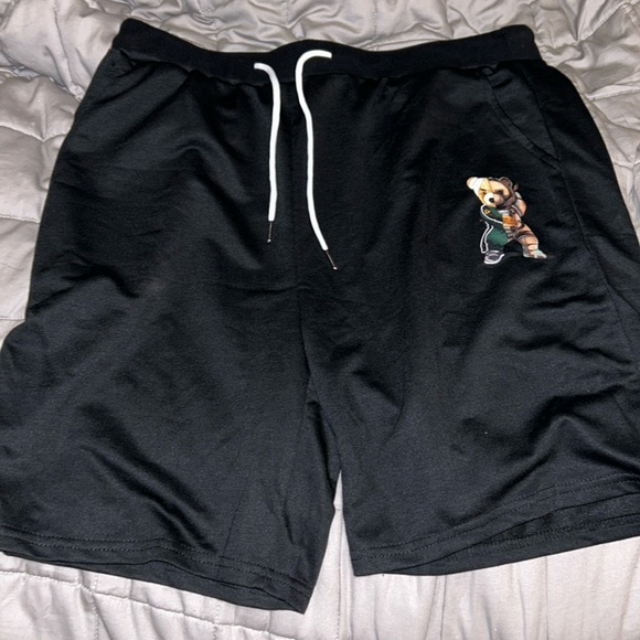 SHEIN Other - Karate Bear Black Shorts - Large